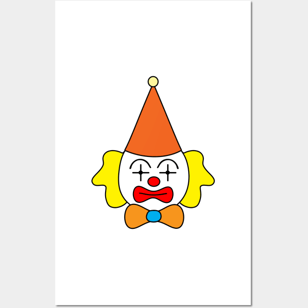 Clown - funny face. Wall Art by kerens